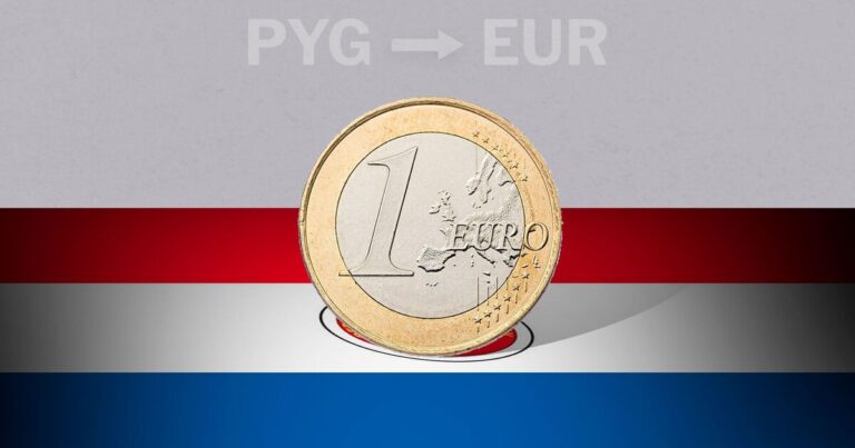 Valor de cierre del euro en Paraguay este 16 de enero de EUR a PYG