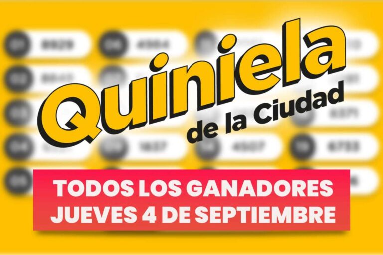 Quiniela Nacional: todos los números ganadores del jueves 4 de septiembre