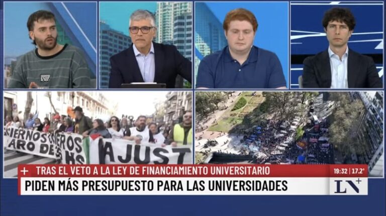 Luca Bonfante en LN+: la marcha del miércoles es por la universidad, el Garrahan y los jubilados