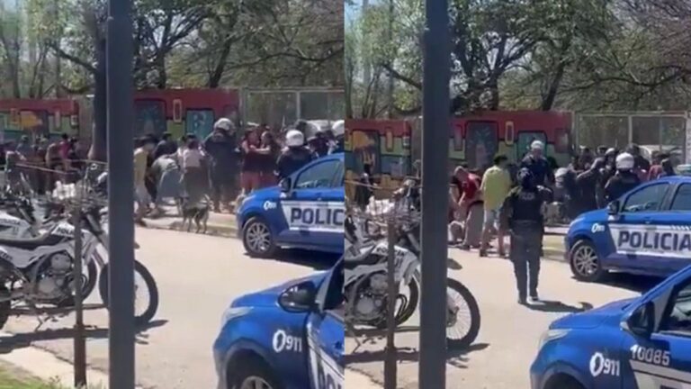 Batalla campal en un colegio de Córdoba durante el festejo por el Día de la Primavera: peleó hasta la Policía