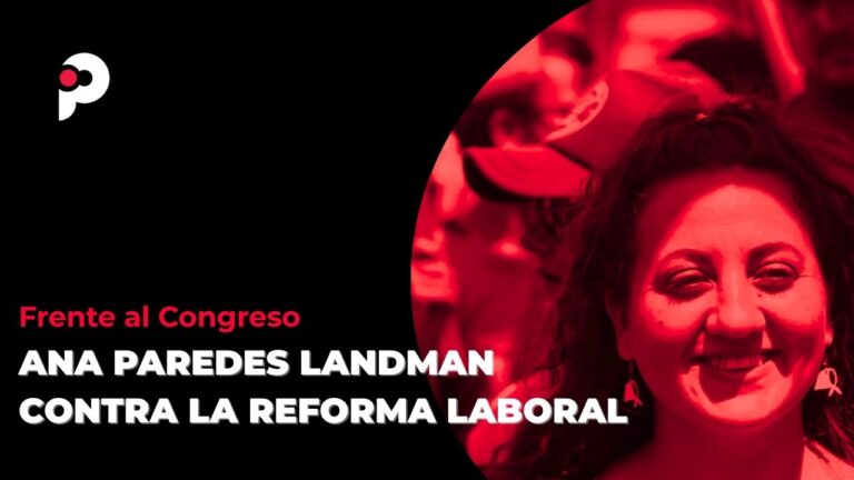Frente al Congreso. Ana Paredes Landman contra la reforma laboral
